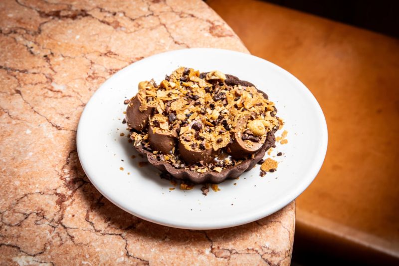 Chocolade-hazelnoot taart