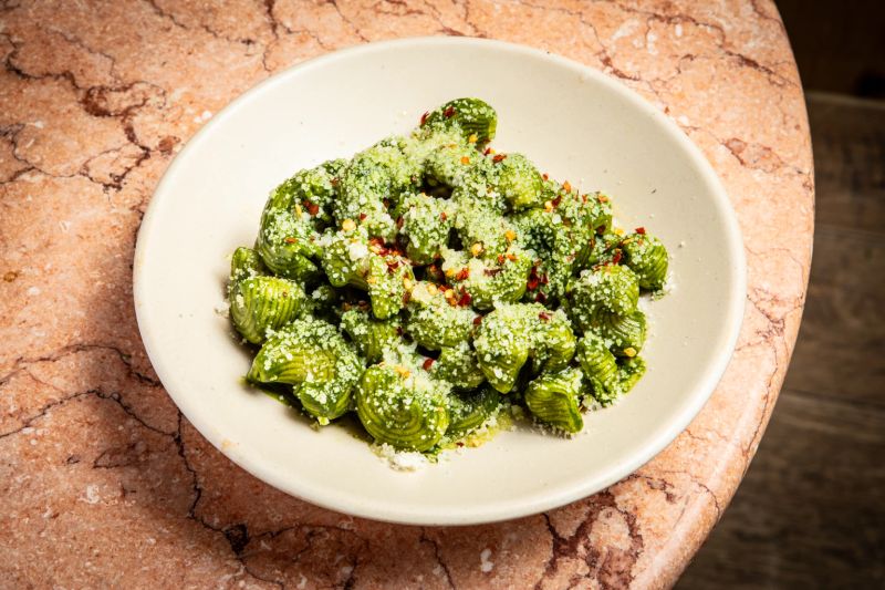 Rigatoni met boerenkoolsaus